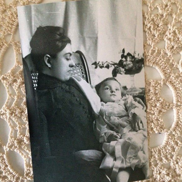 Post Mortem Death Photo Reprint Victorian Era Mother & Child - Picture 2 of 8